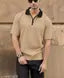 Half Sleeve Polo Neck Zipper T-shirt For men