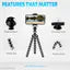 Antronic Gorilla Tripod/Mini Tripod 13 in for Mobile Phone with Holder for Mobile, Flexible Gorilla Stand for DSLR & Action Cameras