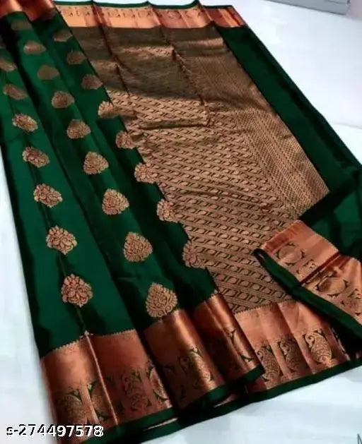 Tradional Partyware Banarasi Silk Saree With Blause