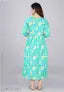 Murli Kurti Women's Cotton Floral Print Flared Maternity Kurta (Sky Blue)