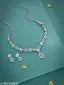 silver Plated Necklace Set With American Diamond