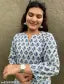 blue print short kurti