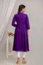 Women Rayon Anarkali Embroidered VioletKurti