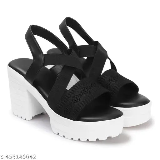 Women's Open Toe Block Heel High Heel Fashion Sandals for Everyday Wear comfort Wedges Sandal For Womens And Girls| Wedge Heel Sandal for Womens