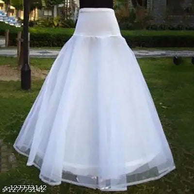 Skirts Women White 2 Layer Hoopskirt Cancan Underskirt Petticoat for Ball Gown and Bridal Lehenga