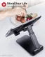 Mobile Phone Holder, Adjustable, Foldable, Anti-Skid, Wide Compatibility (Black) Tabletop