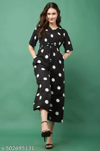 FOUR BROTHER'S STYLISH CREPE FABRIC JUMPSUIT FOR WOMEN | JS02