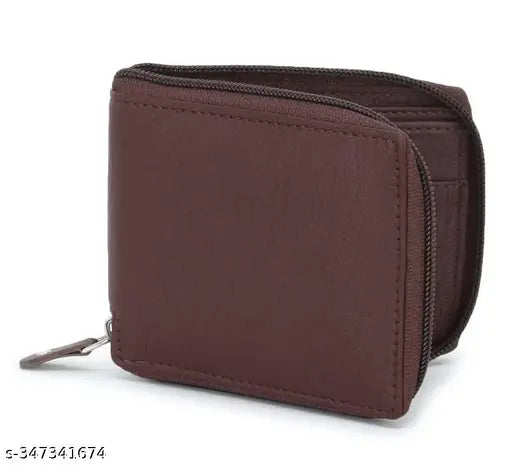 Wolfcraft mens wallet with zipper close I 1 coin pocket I 2 money clip I 3 card slot