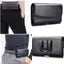 Hipso Waist Belt Leather Mobile Pouch Cover waist bag mobile pouch (Black)