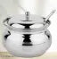 Urban Elegance Stainless Steel Ghee Pot, Oil Container with Lid and Spoon, 1 Piece (250 ml)