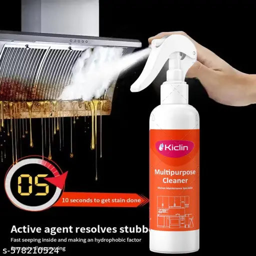 Kitchen Oil & Grease Stain Remover Spray | Chimney & Grill Cleaner | Non-Flammable | Nontoxic & Chlorine Free Grease Oil & Stain remover for Grill Exhaust Fan & Kitchen Cleaners