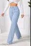 SKY BLUE STRAIGHT JEANS FOR GIRLS AND WOMEN