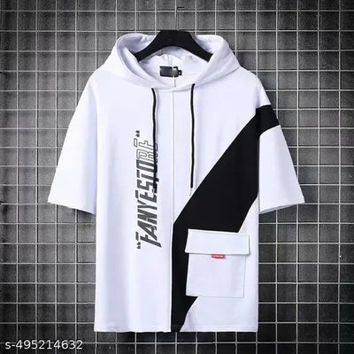 LIMITED STOCK ORDER NOW!!Mens Half Sleeve Hoodies Cotton Blend Tshirts, Best Cheap Price ,Top Quality, Party And Casual Wear-Fashion Style