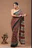 NEW PURE COTTON MULMUL HAND BLOCK PRINTED SAREE WITH BLOUSE
