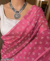 Chanderi Chanderi Cotton Pink Jacquard Saree With blouse