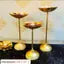 Taj Stand Set of 3|Taj Urli StandGold Taj Stand Set|Urli Candle Stand Set of 3 Festival Decor Urli Show Piece for Floating Flowers Diya - 3 Pieces (Size- 14 inch, 12 inch, 10 inch)