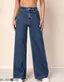 Dark Blue Wide Leg Jeans
