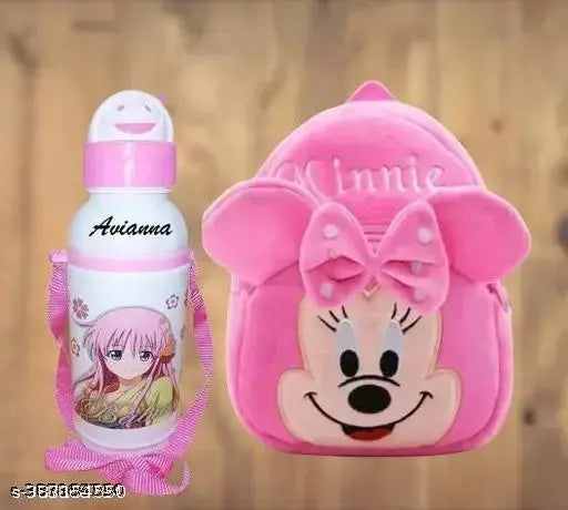 Kids School Bag Cute Konggi Rabbit Free With Bottel Backpacks for Girls/Boys/Animal Cartoon Mini Travel Bag Backpack for Kids Girl Boy (2-6 Years)