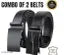 PACK OF 2 Men's PU Leather Black Autolock Grip Belt