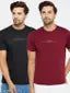 First Krush Mens Cotton Blend Black Casual Wear Regular Fit Printed Tshirt
