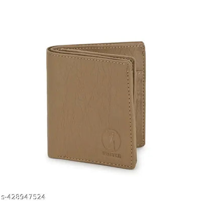 Stylish Vegan Wallet for Men and Women | Synthetic Leather Wallet | Note Case Wallet (Beige)