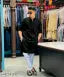 Floral Embroidered Cotton Mens Kurta