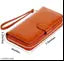Stealodeal Zipper Wallet Large Capacity PU Leather Clutch Women's Wristlet (Orange)
