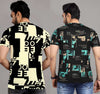 Trendy Printed Men's Multicolor Tee Combo (Pack of 2)