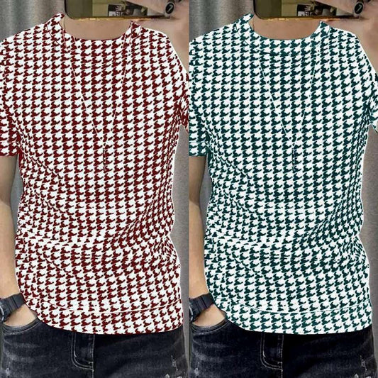 Casual Printed Men's Multicolor T-Shirt
