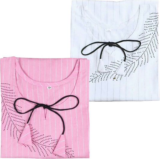 Striped Multicolor Kurta Combo for Women (Pack of 2)