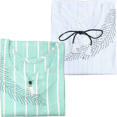 Trendy Striped Multicolor Kurta Combo (Pack of 3) for Women