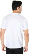 Contrast Solid Men's White & Black T-Shirt