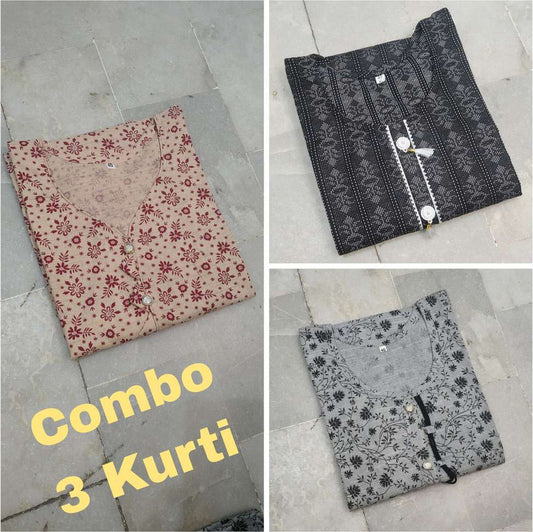 Azure Blue Printed Women's Kurta