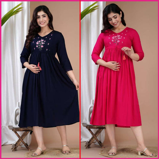 Classic Blue Printed Women's Kurta