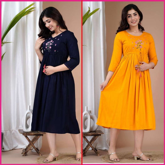 Sky Blue Printed Women's Kurta