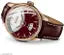 3D Glass Date Display Dial Leather Belt Analog Watch - for Men