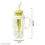 Detox Water and Fruit infusder Bottle with Straw [1300 ml | Icecream jar theme | Multi colors ]