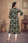 Graceful Multicolor Floral Print Women's Kurta