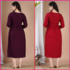 Elegant Maroon Printed Women's Kurta