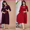 Elegant Maroon Printed Women's Kurta