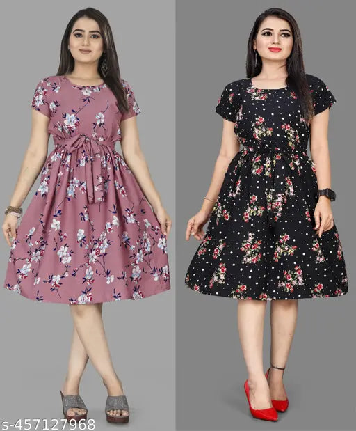 Fit And Flare Dress For Women Under 500 Combo Pack Of 3 Pcs.
