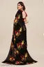 Women's Desinger Georgette Floral Printed Saree with Blouse Piece