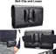 Hipso Waist Belt Leather Mobile Pouch Cover waist bag mobile pouch (Black)
