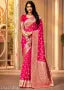 Women's Kanjivaram Soft Banarasi Silk Saree With Blouse Piece Pink