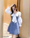 WOMEN AND GIRL LATEST DENIM DRESS
