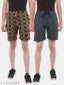 Dollar Pack of 2 All Over Print Stylish Men Bermuda With One Side Zipper