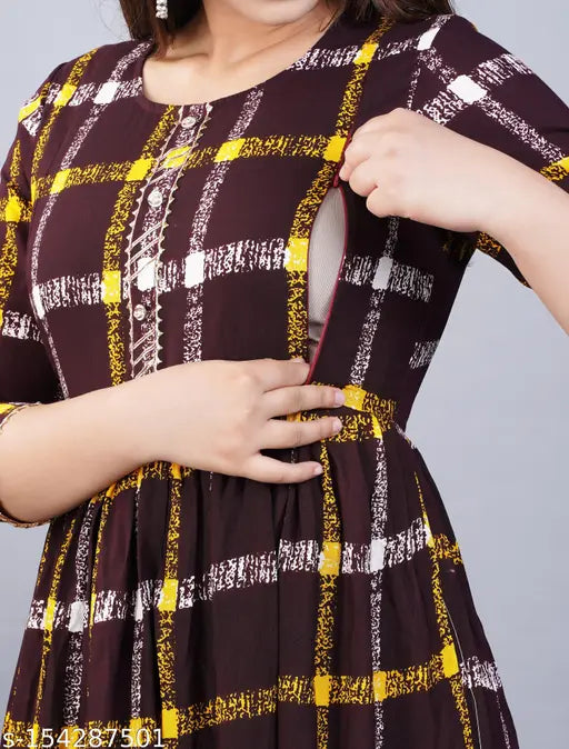 Womens Rayon Anarkali zip kurta & Kurti (2)