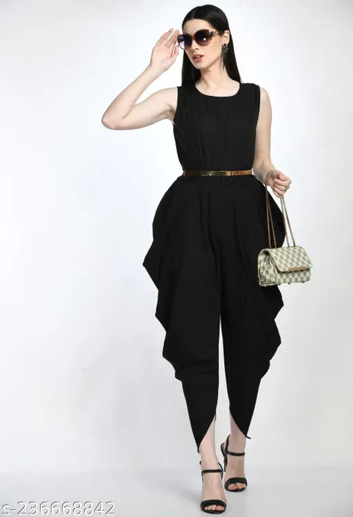 Dhoti jumpsuit, stylish jumpsuit, one piece dress, stylish dress, owl print,