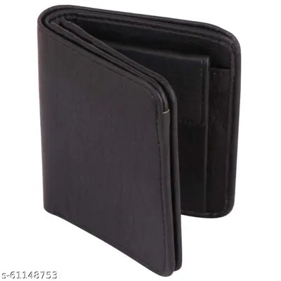SAGIRON ® Stylish Men's Black Synthetic Leather Wallet