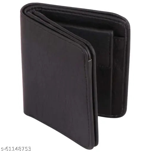 SAGIRON ® Stylish Men's Black Synthetic Leather Wallet